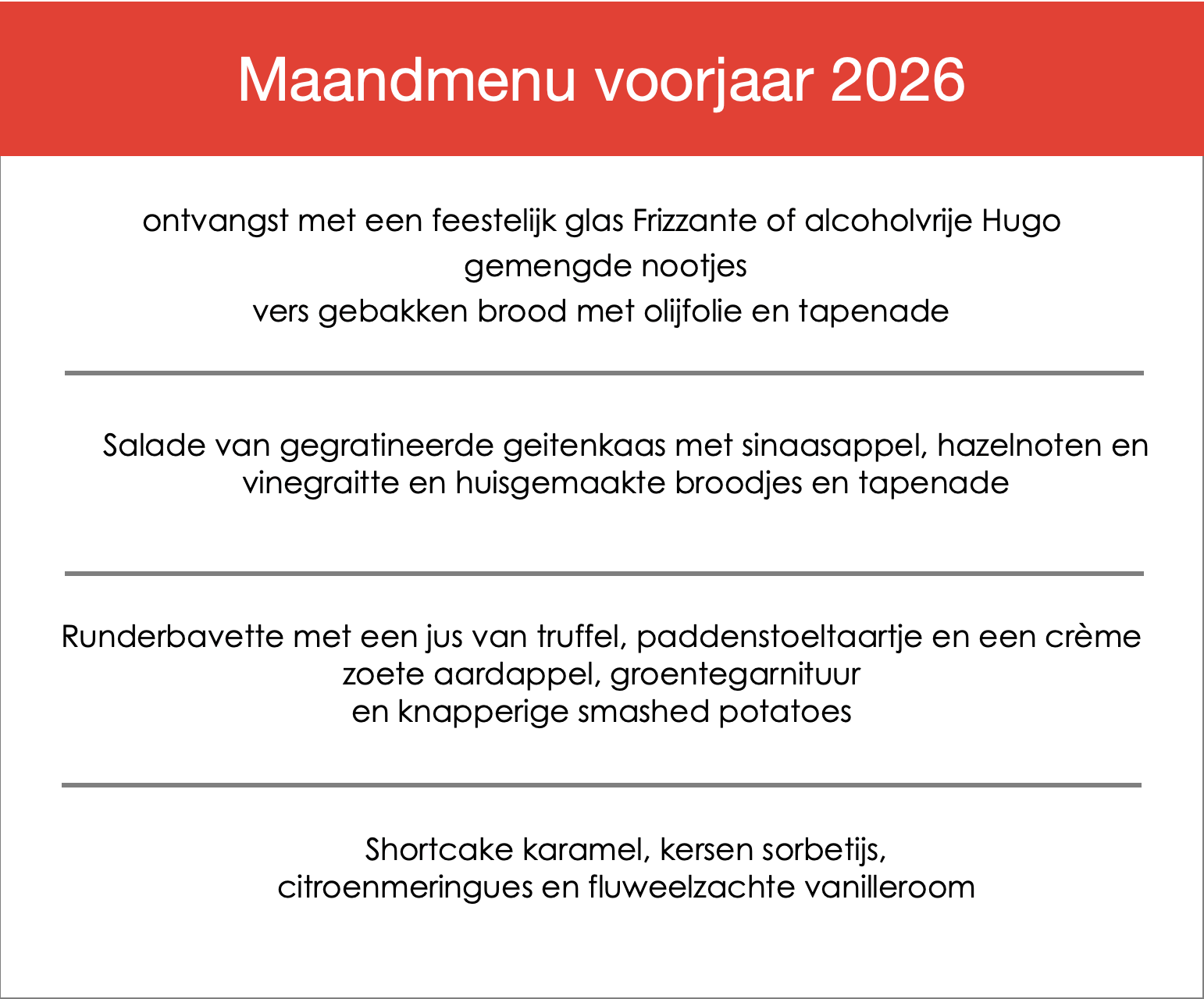 Maandmenu kookstudio 25